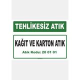 Evim Shopping A-200101-1 Kağıt ve Karton Atık Uyarı Levhası