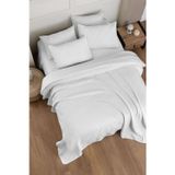 Evim Solfy Jakarlı Yatak Örtüsü Seti Çift Kişilik Beyaz - 240x260 Cm