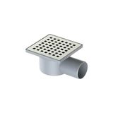 Evim Yandan Çıkışlı Koku Önleyicili Paslanmaz Çelik Yer Süzgeci 10X10 cm Ø50 EVMYR1P