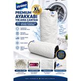 EVİMA Ayakkabı Yıkama Çantası Fermuarlı Beyaz Mikrofiber Koruyucu Çamaşır Filesi
