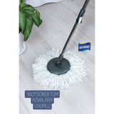 EVİMA Döner Başlıklı Moplar için Mikrofiber Püsküllü Kir Leke Bırakmaz Yedek SAP SET