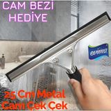 EVİMA Metal 25 Cm Profesyonel Ayarlanabilir Cam Temizleme Çekpası Çek Çek
