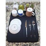 EVİMA Mikrofiber Kumaş Bulaşık Altlığı Kurulama Matı Tezgah Üstü 36×45 cm