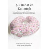 Evimde Bambaşka Unicorn Desenli Ergonomik Boyun Yastığı - Pastel Pembe Çocuk & Yetişkin Seyahat Yastığı