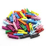 evimdeyokyok 100 Lü Renkli Ahşap Mandal 2.5 Cm 12 Li Paket 1200 Adet