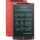 Evimdeyokyok 12 Inc Writing LCD Grafik Dijital Kalemli Çizim Tableti Yazı Tahta Not Yazma Eğitim Tableti - it_EM0015K-kırmızı