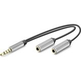Evimdeyokyok 3.5 mm Kulaklık Mikrofon Ayırıcı Kablo 23 cm HDX1087 - Standart
