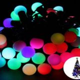 Evimdeyokyok 5 Metre 28 Led Fişli RGB Mini Top Led Siyah Kablo