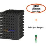 Evimdeyokyok Akustik Yumurta Sünger 60DNS Yanmaz 50CMX50CM 40MM (10ADET + 1 Sprey Yapıştırıcı) Tdrtr - TDRNYA25NV6QR