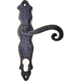 Evimdeyokyok Antika Tarz Dekoratif Pirinç Kıvrık Banyo Kapı Kolu - 210X43 Mm, Oksit - nc_SKY70739145