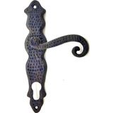 Evimdeyokyok Antika Tarz Dekoratif Pirinç Kıvrık Yale Kapı Kolu - 210x43 mm, Oksit