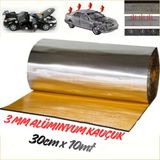 Evimdeyokyok Araç Oto Ses Isı Yalıtım Bandı 3mm x 30CMX10METRE Alüminyum Folyolu Kauçuk Bant Izolasyon Malzemesi - 0 - Siyah - 1 Adet