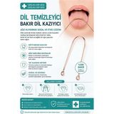 Evimdeyokyok Bakır Dil Temizleme Aparatı – Dil Temizleyici – Ağız Bakım Aparatı – Dil Kazıyıcı – Metal Dil Temizleme Ekipmanı