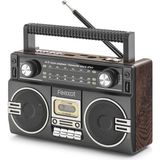 Evimdeyokyok Bluetooth Nostaljik Fm Radyo USB Tf Aux Taşınabilir Hoparlör - Kahverengi FX2509B Tdrtr