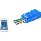 Evimdeyokyok Cat6 Ez RJ45 Konnektör - 100 Adet Mavi / Ekonomik Poşet Paket ND2412 - nc_SKY70773332