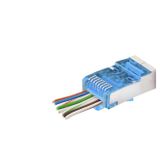 Evimdeyokyok Cat6E Ez Rj45 Metal Konnektör 100 Adet Plastik Kutu - Mavi ND2420