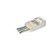 Evimdeyokyok Cat6E Ez Rj45 Metal Konnektör 100 Adet Plastik Kutu - Şeffaf ND2423