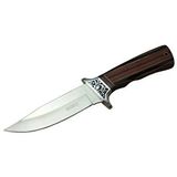 evimdeyokyok Evimdeyokyok A058-1 Kamp Bıçağı 26,5 Cm - Ahşap Sap, Kılıflı