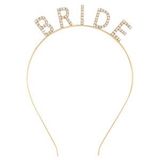 evimdeyokyok Evimdeyokyok Altın Gold Renk Bekarlığa Veda Kristal Taş Bride Tacı İthal 16x10 Cm Çok Renkli