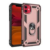 evimdeyokyok Evimdeyokyok Apple İphone 11 Kılıf Sofya Yüzüklü Silikon Kapak - Rose Çok Renkli