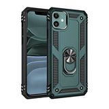 evimdeyokyok Evimdeyokyok Apple İphone 11 Kılıf Sofya Yüzüklü Silikon Kapak - Yeşil