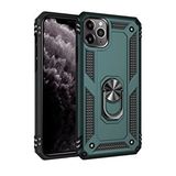 evimdeyokyok Evimdeyokyok Apple İphone 11 Pro Kılıf Sofya Yüzüklü Silikon Kapak - Yeşil