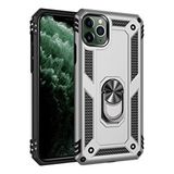 evimdeyokyok Evimdeyokyok Apple İphone 11 Pro Max Kılıf Sofya Yüzüklü Silikon Kapak - Gümüş