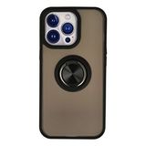 evimdeyokyok Evimdeyokyok Apple İphone 13 Pro Kılıf Montreal Yüzüklü Silikon Kapak - Siyah