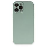 evimdeyokyok Evimdeyokyok Apple İphone 13 Pro Kılıf Nano İçi Kadife Silikon - Su Yeşili