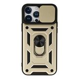 evimdeyokyok Evimdeyokyok Apple İphone 13 Pro Kılıf Pars Lens Yüzüklü Silikon - Gold
