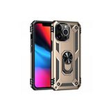 evimdeyokyok Evimdeyokyok Apple İphone 13 Pro Kılıf Sofya Yüzüklü Silikon Kapak - Gold