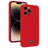 evimdeyokyok Evimdeyokyok Apple İphone 13 Pro Max Kılıf Kelvin Kartvizitli Silikon - Kırmızı