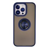 evimdeyokyok Evimdeyokyok Apple İphone 13 Pro Max Kılıf Montreal Yüzüklü Silikon Kapak - Lacivert