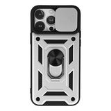 evimdeyokyok Evimdeyokyok Apple İphone 13 Pro Max Kılıf Pars Lens Yüzüklü Silikon - Gümüş