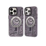 evimdeyokyok Evimdeyokyok Apple İphone 14 Pro Kılıf Apollo Magneticsafe Desenli Kapak - Apollo Mor - 5