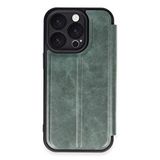 evimdeyokyok Evimdeyokyok Apple İphone 16 Pro Kılıf Flip Cover - Koyu Yeşil