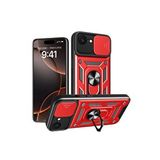 evimdeyokyok Evimdeyokyok Apple İphone 16e Kılıf Pars Lens Yüzüklü Silikon - Kırmızı