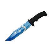 evimdeyokyok Evimdeyokyok Ayyıldız Mf013bl Mavi Av Bıçağı 31cm - Testere Detaylı Bıçak, Kılıflı, Plastik Sap