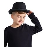 evimdeyokyok Evimdeyokyok Charlie Chaplin Stil Çocuk Şapkası – Siyah Melon Parti Şapkası Çok Renkli