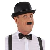 evimdeyokyok Evimdeyokyok Charlie Chaplin Stil Yetişkin Şapkası – Siyah Melon Parti Şapkası Çok Renkli