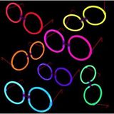 evimdeyokyok Evimdeyokyok Glow Stick Parti Gözlüğü Glow Partisi Yuvarlak Şekilli Fosforlu Gözlük 6 Adet Çok Renkli