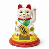 evimdeyokyok Evimdeyokyok Güneş Enerjili Sallanan Şans Kedisi - Maneki Neko Alk4520 Çok Renkli