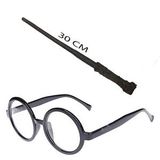 evimdeyokyok Evimdeyokyok Harry Potter Asası 30 Cm Ve Siyah Çerçeveli Harry Potter Gözlüğü Seti Çok Renkli