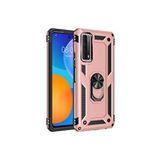 evimdeyokyok Evimdeyokyok Huawei P Smart 2021 Kılıf Sofya Yüzüklü Silikon Kapak - Rose Çok Renkli