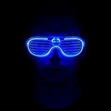 evimdeyokyok Evimdeyokyok Mavi Led Işıklı Parti Gözlüğü - Neon Glow Gözlük 3 Modlu Çok Renkli