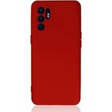 evimdeyokyok Evimdeyokyok Oppo Reno 6 Kılıf Nano İçi Kadife Silikon - Kırmızı