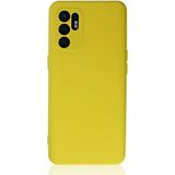 evimdeyokyok Evimdeyokyok Oppo Reno 6 Kılıf Nano İçi Kadife Silikon - Sarı1