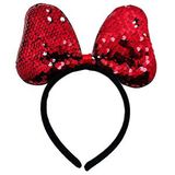 evimdeyokyok Evimdeyokyok Renk Değiştiren Pullu Payetli Fiyonk Parti Tacı Kırmızı Gümüş Renk 20x16 Cm Çok Renkli