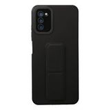 evimdeyokyok Evimdeyokyok Samsung Galaxy A03s Kılıf Mega Standlı Silikon - Siyah