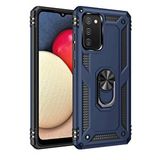 evimdeyokyok Evimdeyokyok Samsung Galaxy A03s Kılıf Sofya Yüzüklü Silikon Kapak - Lacivert